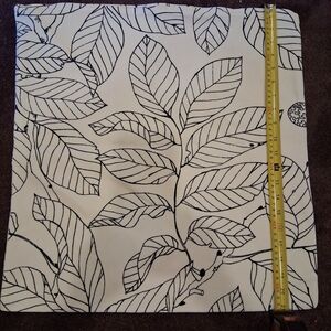 IKEA Black and White Leaf Pattern Pillow Cover